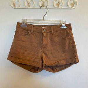 Camel/Tan High Waisted Jean Shorts